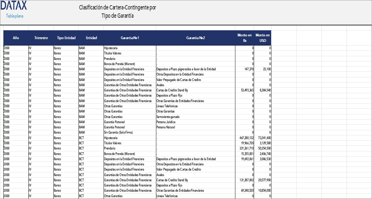 Loan Portfolio-Contingent Classification by Type of Guarantee